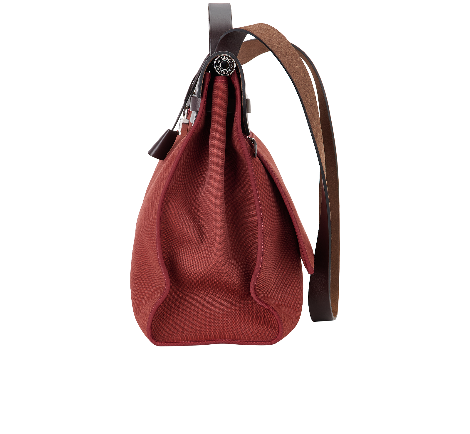 Herbag 39 Messenger, &pound;1,800, Handbags, Brown/Burgundy, Canvas/Leather, Bottom view